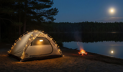 Фонарь-гирлянда "Twinkle", серый с белым