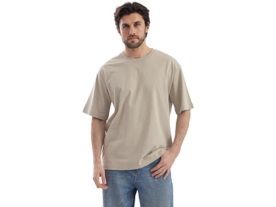 Футболка с пич отделкой Kyoto, унисекс (Оливковый)