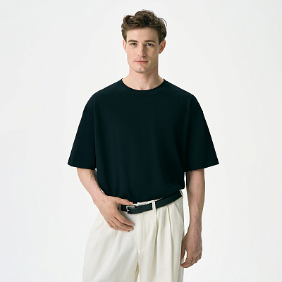 Футболка унисекс премиум Аура (Aura), 100% хлопок 200гр. черный, размер XS/S (Чёрный)