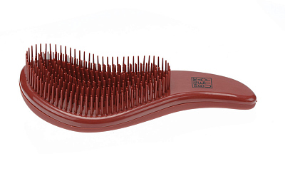 Щетка массажная DEWAL BEAUTY серия"Прованс", с пластиковым штифтом,большая с ручкой, коричневая (Коричневый)