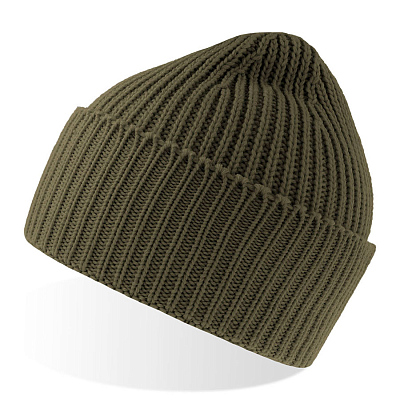 Шапка OAK рельефная из пряжи Polylana® (Оливковый)