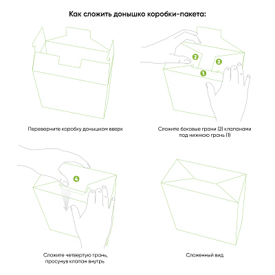 Подарочная коробка-пакет универсальная большая, черная