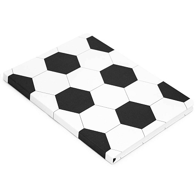 Записная книжка в клетку 15.5x21 Мяч R1-2440544 (Белый/ черный)