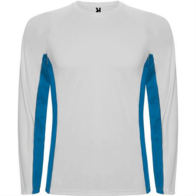 Спортивная футболка SHANGHAI L/S мужская, БЕЛЫЙ/КОРОЛЕВСКИЙ СИНИЙ 2XL (Белый/королевский синий)