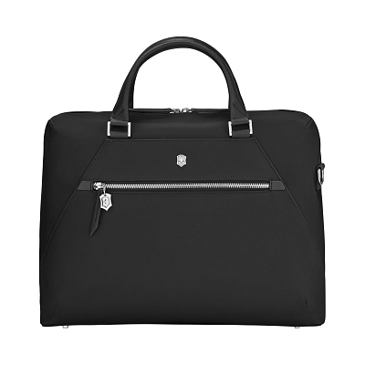 Портфель VICTORINOX Victoria Signature Briefcase , нейлон/кожа, 42x13x30 см, 13 л (Черный)