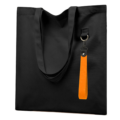 Сумка для покупок LUMISSA 325 г/м² с ремувкой, чёрный/оранжевый (Черный/оранжевый)