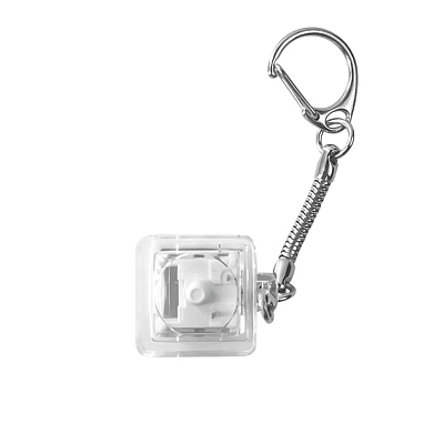 Брелок PUSH ME с LED подсветкой, Белый