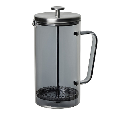 Стеклянный френч-пресс со стальной крышкой Уганда, 1л
