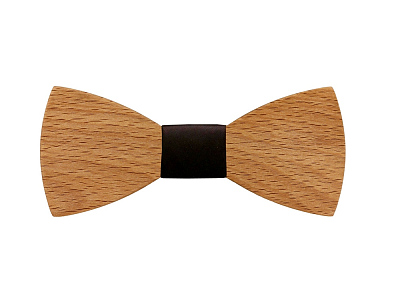 Галстук-бабочка Classic, бук (Светло-коричневый/черный)