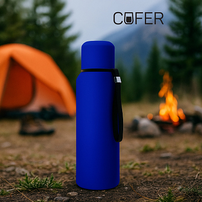 Термос Travel софт-тач 750мл (синий) (Синий)