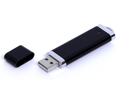 USB 3.0- флешка промо на 32 Гб прямоугольной классической формы (Чёрный)