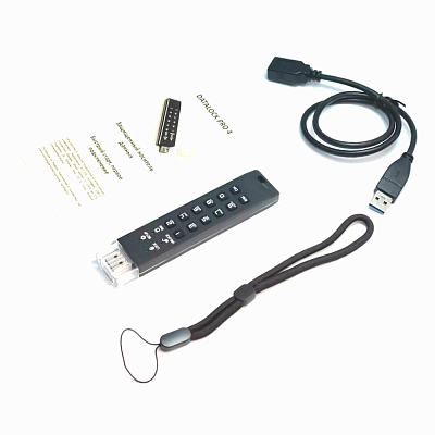 Флешка с аппаратным шифрованием DataLock PRO4 USB 3.2, черный, 128Гб