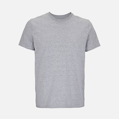 Футболка унисекс Lyam, молочно-белая (Серый меланж)