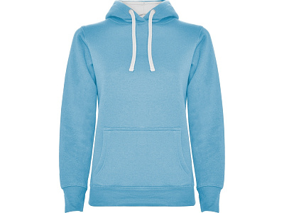 Толстовка с капюшоном Urban женская (Небесно-голубой, белый)