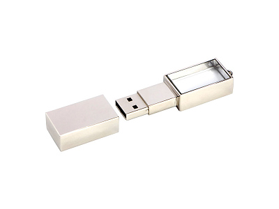 USB 2.0- флешка на 2 Гб кристалл в металле