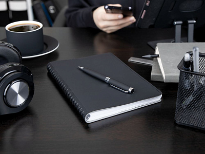 Ручка шариковая Broad Ring Soft Touch, темно-синяя