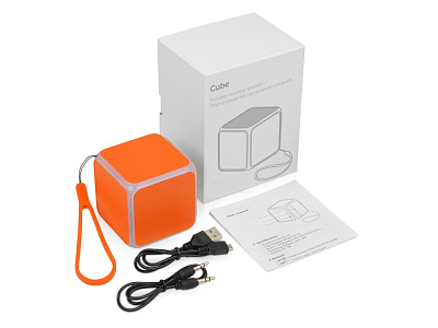 Портативная колонка Cube с подсветкой