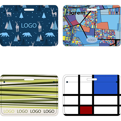 Карман для пропуска Saff Plus на заказ горизонтальный