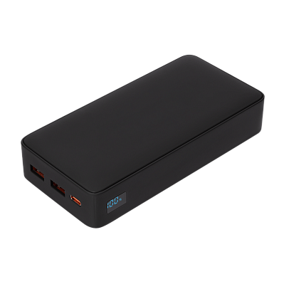 Внешний аккумулятор с подсветкой Ancor PD Plus 20000 mAh, черный (Чёрный)