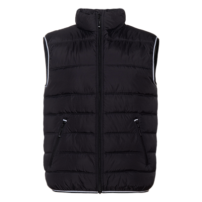 Жилет мужской STAN утепленный таффета 210T,65, 82 (Черный с контрастом)