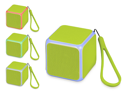 Портативная колонка Cube с подсветкой