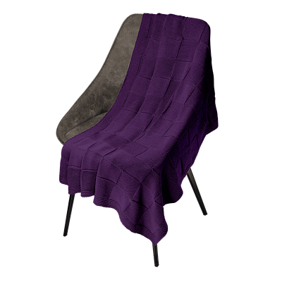 Плед Cella вязаный  (без подарочной коробки) (Фиолетовый)