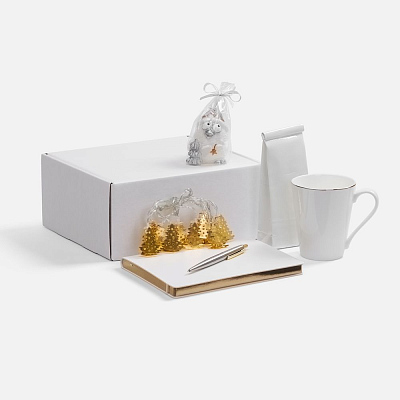 Набор «Планы на счастье», белый с золотистым (Золотистый)