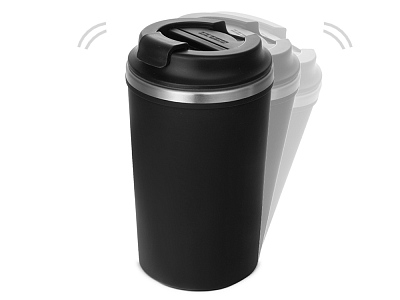 Герметичная термокружка на присоске Kick, 350 мл (Чёрный)