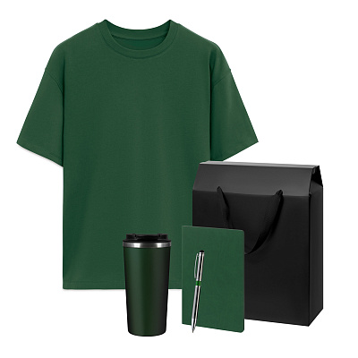 Набор с одеждой RUST (футболка, термокружка, блокнот, ручка)  1, 3XL/4XL (Зеленый)