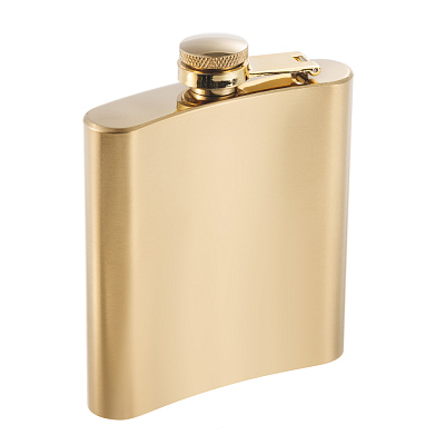 Фляга S.Quire 0,18 л, сталь, золотистая