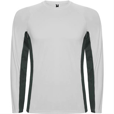 Спортивная футболка SHANGHAI L/S мужская, БЕЛЫЙ/ТЕМНЫЙ ГРАФИТ XL (Белый/Темный графит)
