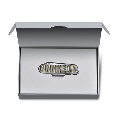 Нож-брелок VICTORINOX Classic SD Precious Alox "Infinite Grey", 58 мм, 5 функций, серый