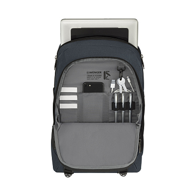 Рюкзак WENGER Oryson 16", серый/чёрный, переработанный ПЭТ/Полиэстер, 32х45х19 см, 25 л.