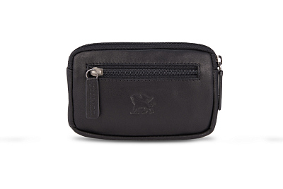 Ключница Mano "Don Romeo", с RFID защитой, натуральная кожа в чёрном цвете, 11 х 2 х 7 см