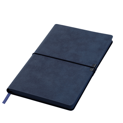 Ежедневник In Velour недатированный, синий (Синий, серый, бежевый)