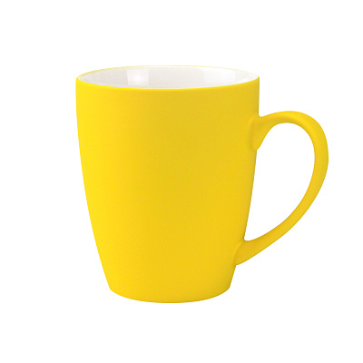 Кружка Elegante, софт-тач, 350мл, желтая-S (Желтый)
