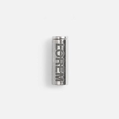 Наконечник для шнурка Nozzle, ver.2, серебристый (хром)