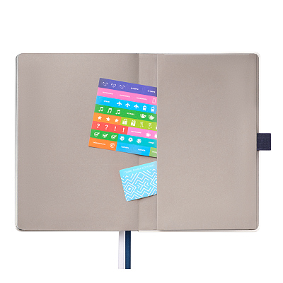 Ежедневник Арктик (Arctic) недатированный, белый/синий