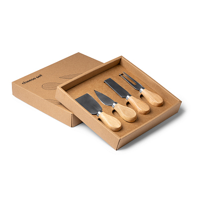 Набор для сыра EDAM, в крафтовой упаковке (Бежевый)