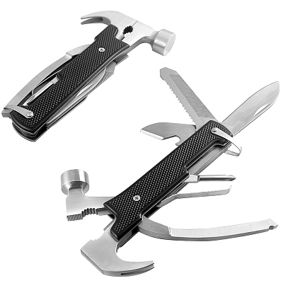 Мультиинструмент с молотком Forza Flex, черный (Чёрный)