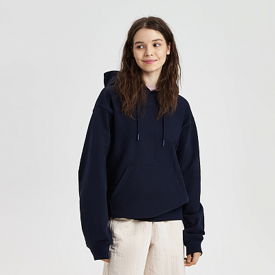 Худи релакс унисекс ADVENTURE, темно-синий, размер 3XL/4XL (Синий)