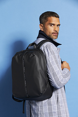 Рюкзак BUGATTI Blanc 15'', чёрный, тарпаулин/полиэстер, 32х15,5х45 см