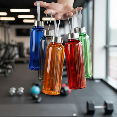 Бутылка для воды "H2O" 500 мл, синий