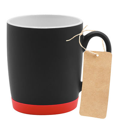 Кружка Make Me To Go, чёрная/красная_с_биркой (Чёрный/красный_с_биркой)