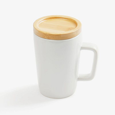 Кружка Vierra с крышкой-костером, белая (Белый)