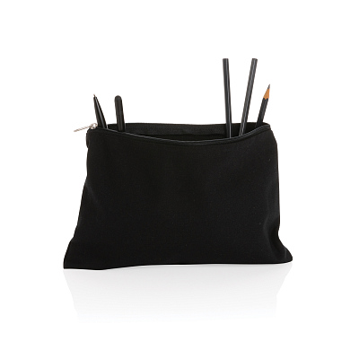 Косметичка Impact из переработанного неокрашенного канваса AWARE™, 285 г/м² (Черный;)