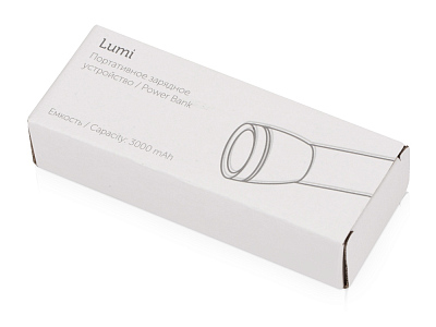 Внешний аккумулятор Lumi с фонариком, 3000 mAh