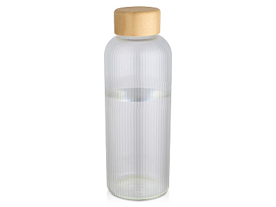 Стеклянная бутылка с бамбуковой крышкой Mirage (Прозрачный)