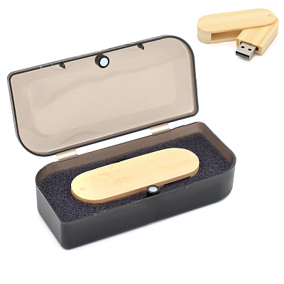 Флешка Green 16 Гб в футляре  (Светло-коричневый)