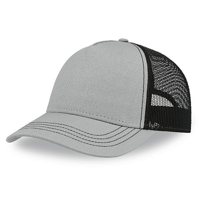 Бейсболка RAPPER CANVAS, 5 клиньев, пластиковая застёжка (Серый, черный) Бейсболка RAPPER CANVAS, 5 клиньев, пластиковая застёжка (Серый, черный)